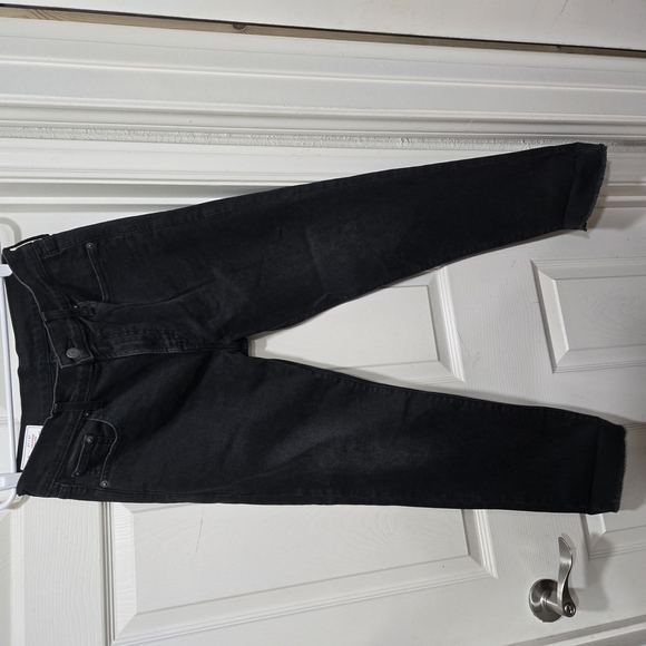 GAP jeans women's size 27 black mid rise ankle fray girlfriend denim - Picture 8 of 12